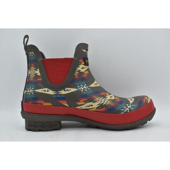 Pendleton Womens Size 7 Tucson Grey Multicolored Chelsea Waterproof Rain Boots - Picture 8 of 13